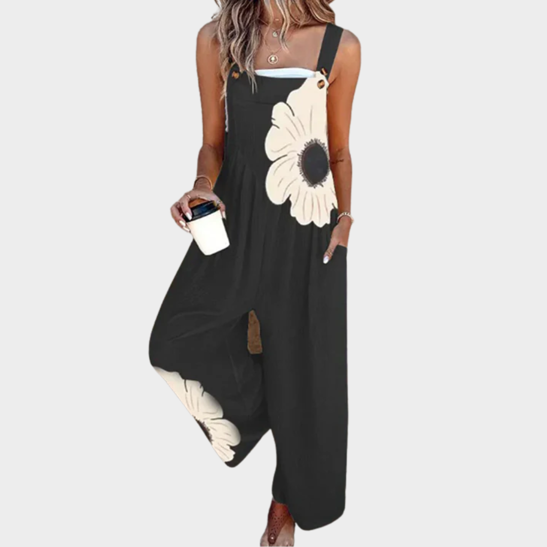 Comfortable Printed Overalls
